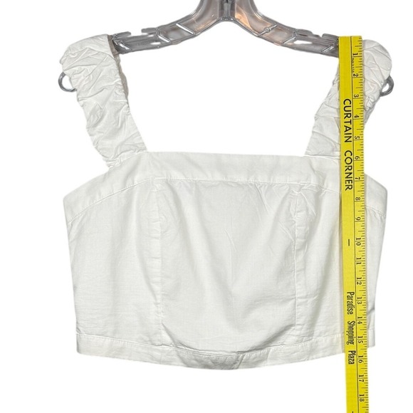 NWT Free People Ashley Tank, Cropped, Optic White, Size Medium - Picture 5 of 9